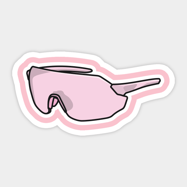 Summer Shiny Sun Glasses Sticker with New Style Shape vector illustration. Summer glasses object icon concept. Summer fashion glasses sticker design with shadow vector logo. Sticker by AlviStudio